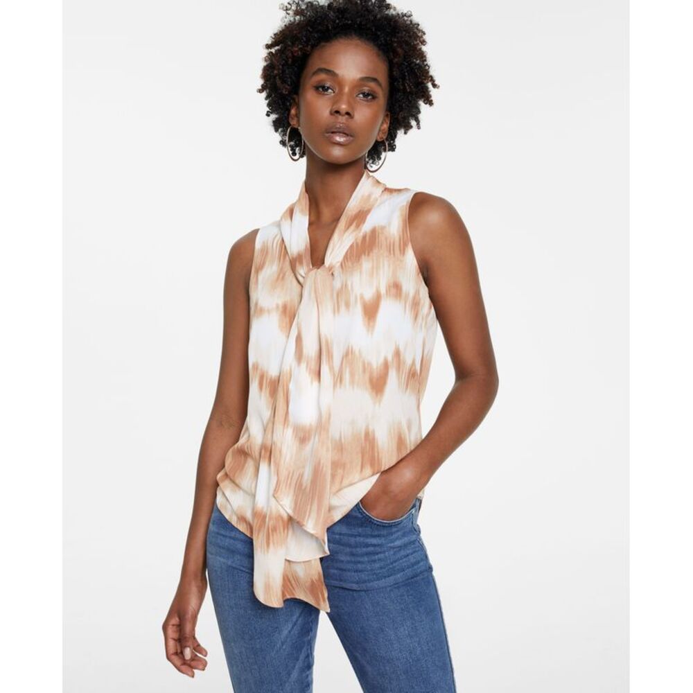 Bar III Tie Dye Bow Blouse